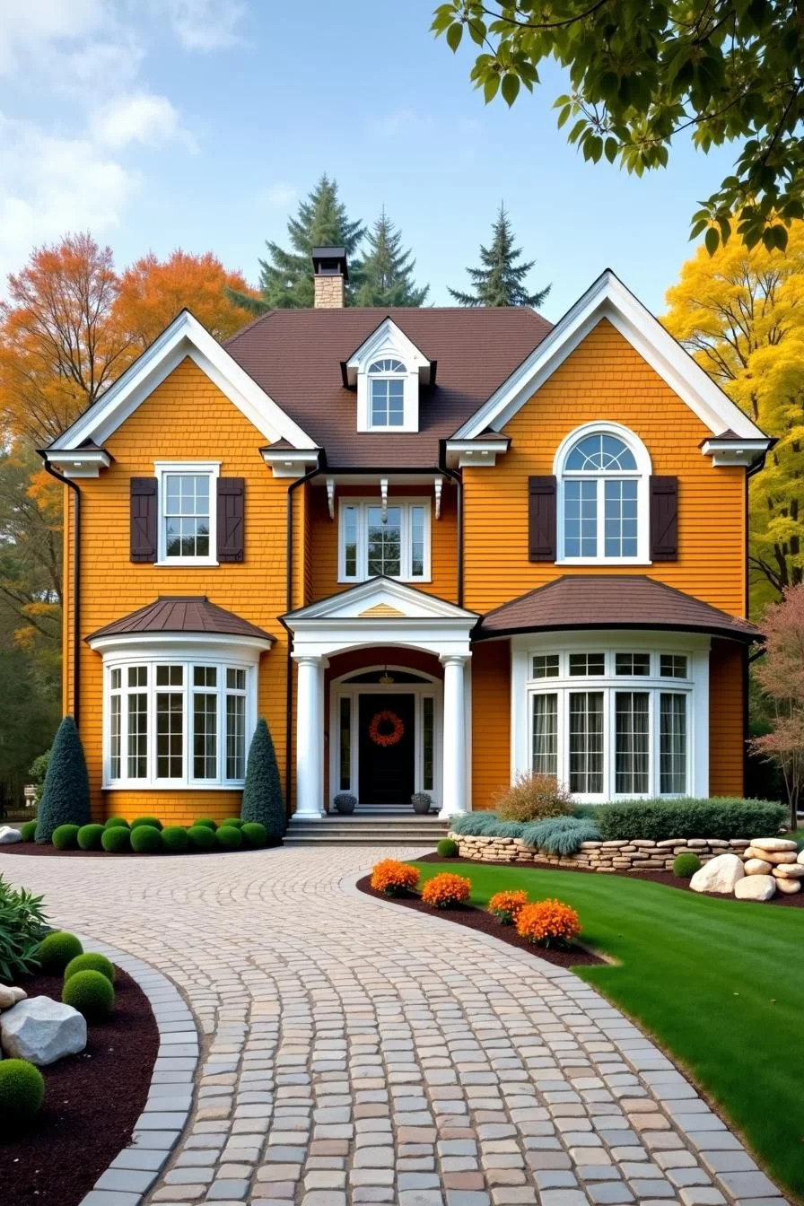 Sunset Colors Bring a Suburban Chateau to Life