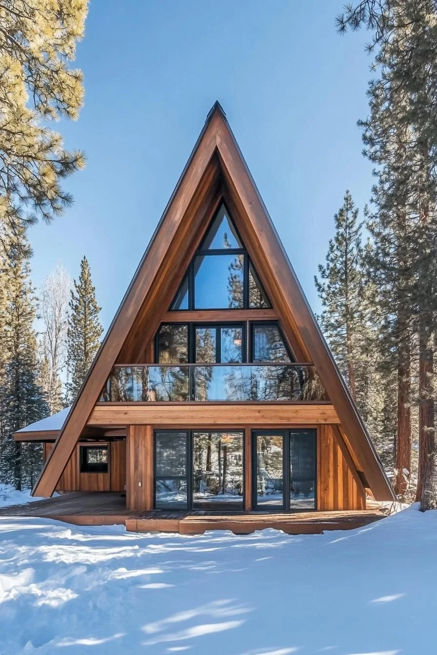 A-Frame Escape in a Snowy Setting