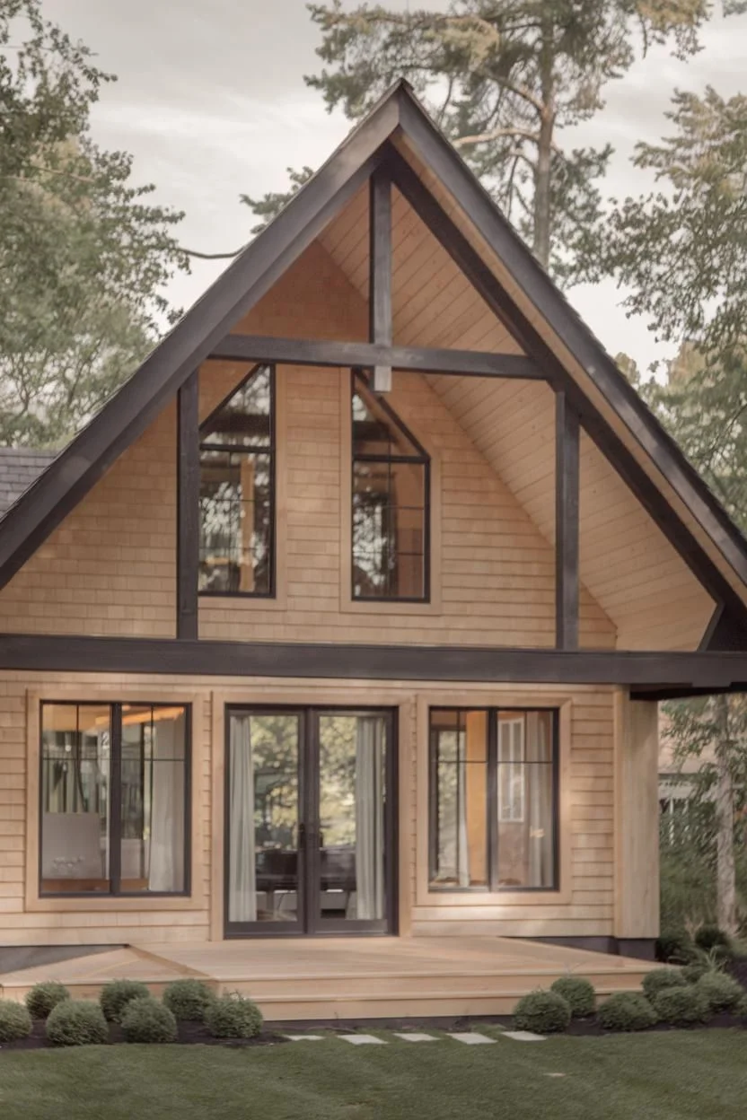 Modern Chalet-Style Woodland Cottage