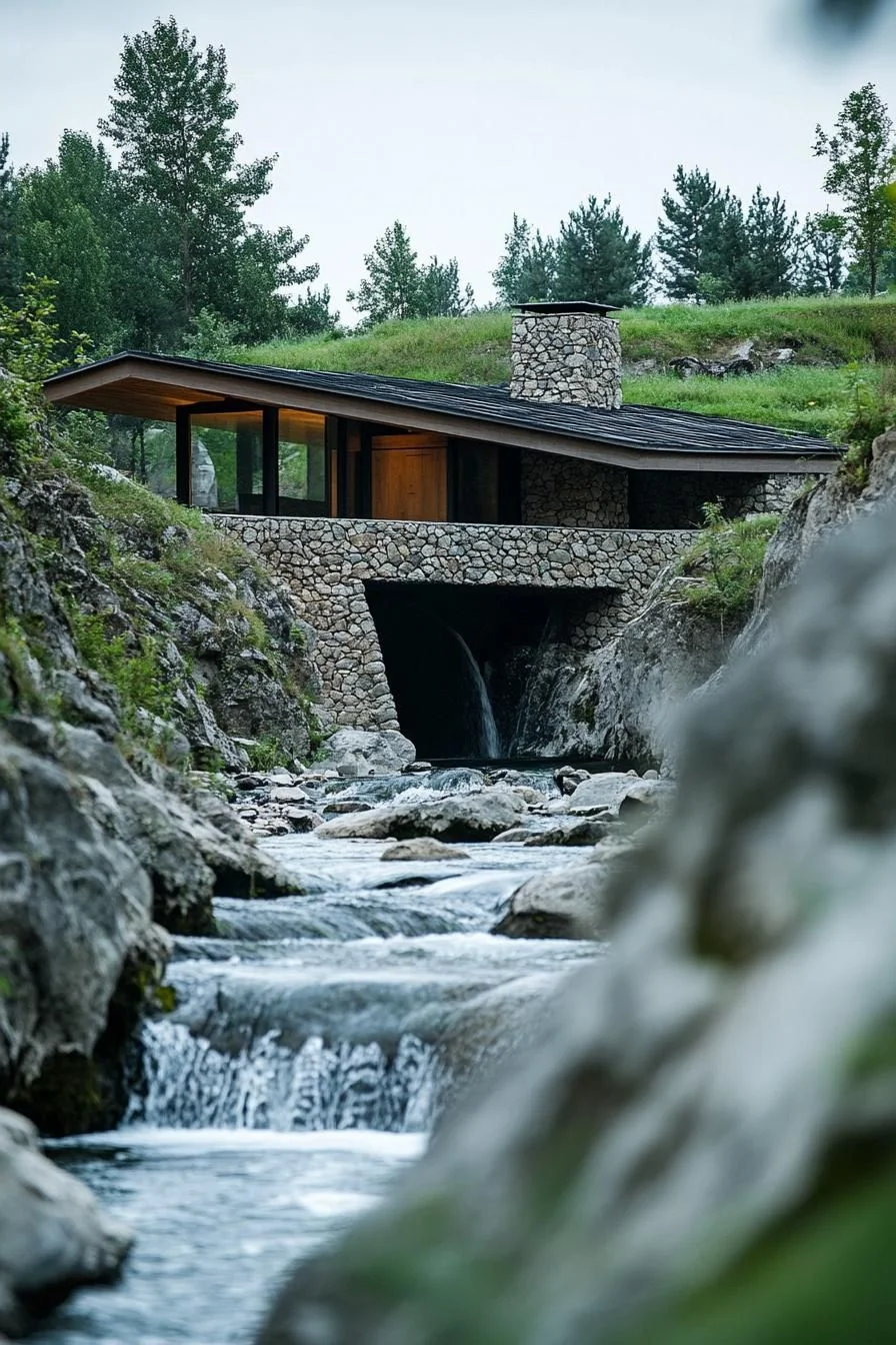 Entrances Framed by Waterfalls