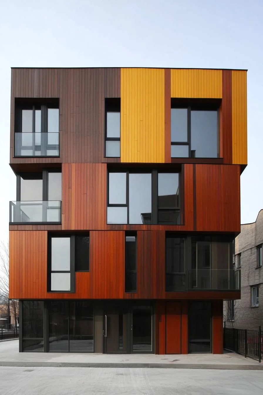Spice-Toned Architectural Facade Box