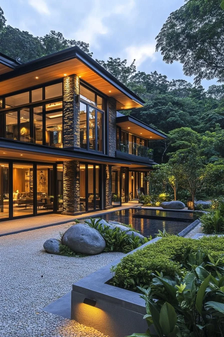 A Twilight Thai Home by Moonlight