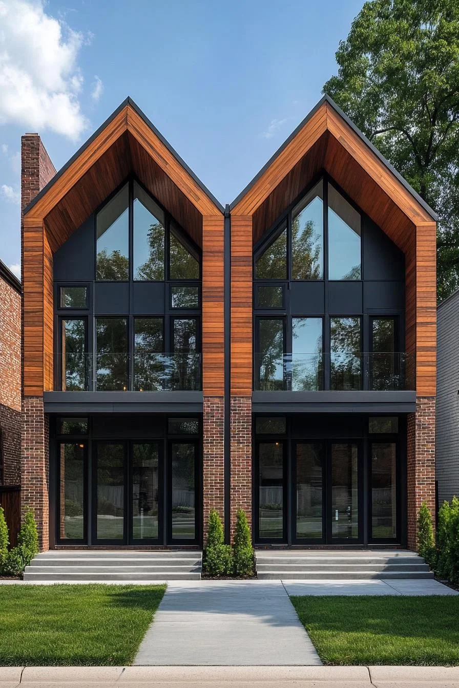 Gabled Duplex Neighboring Units