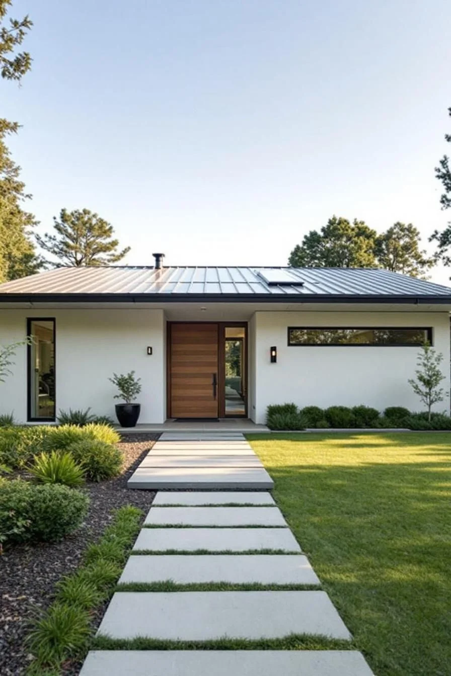 Rancher with a Gleaming Roof and Zen Path