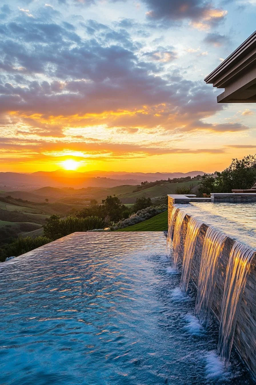 Pool With a Built-In Waterfall Feature - photo 2