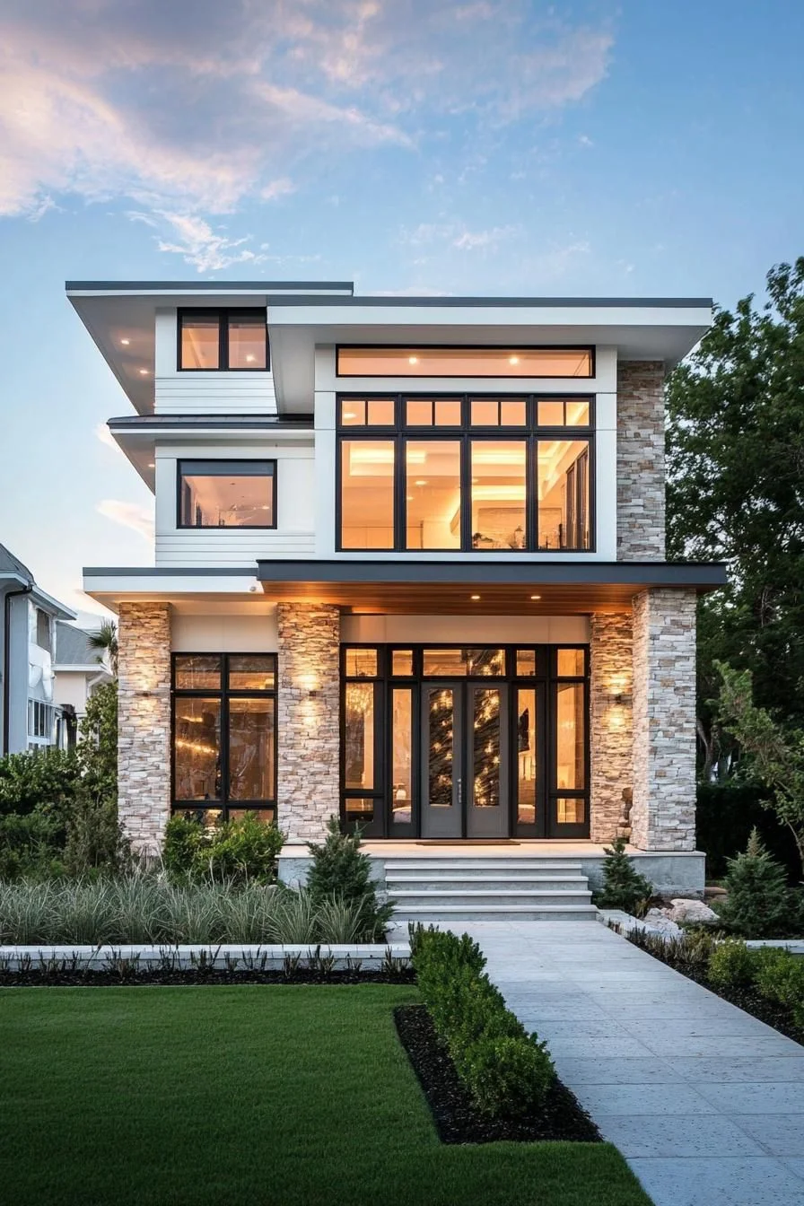 A Modern Coastal House with Grand Glass Walls