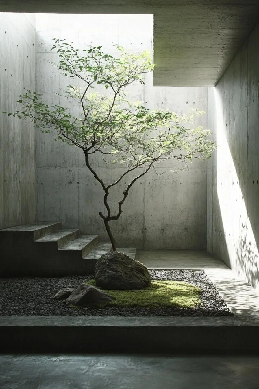 Light and Shadow Across Concrete