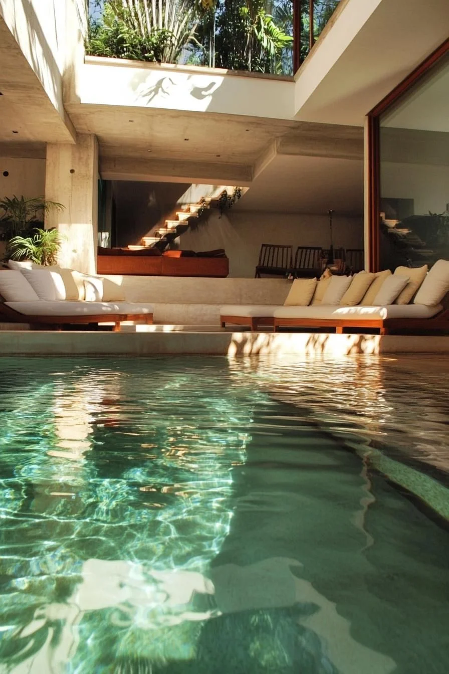 Pool With a Built-In Submerged Seating Ledge - photo 3