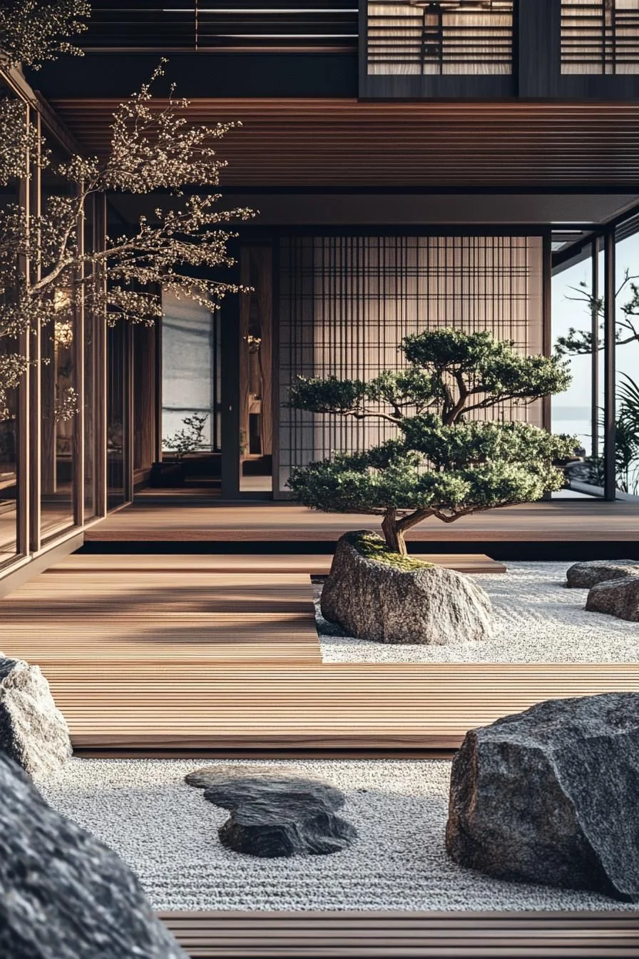 Minimalism and Stillness in One Courtyard