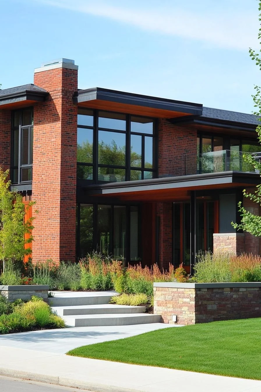 Rustic Brick Retreat with Modern Touches
