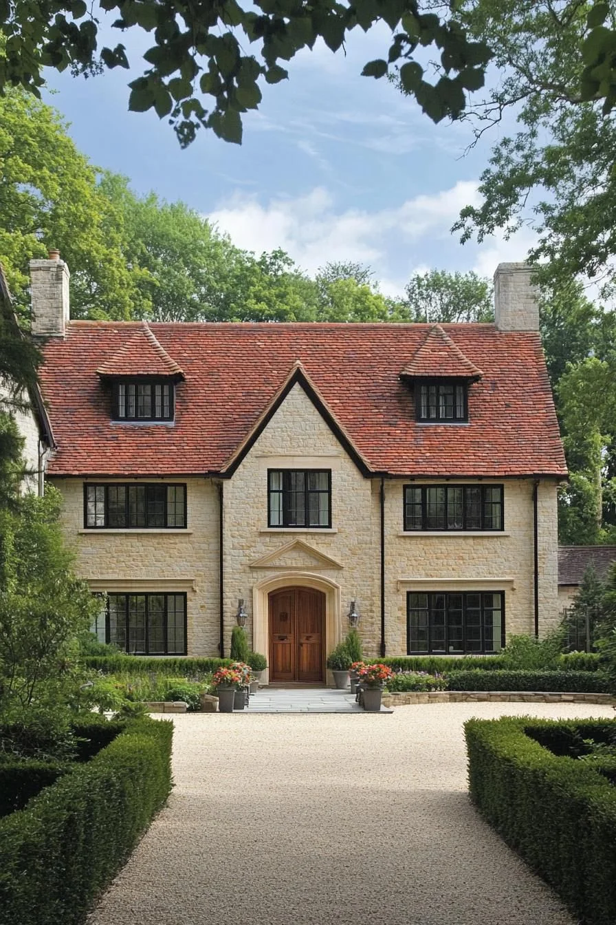A Rustic House With a Scarlet Roof