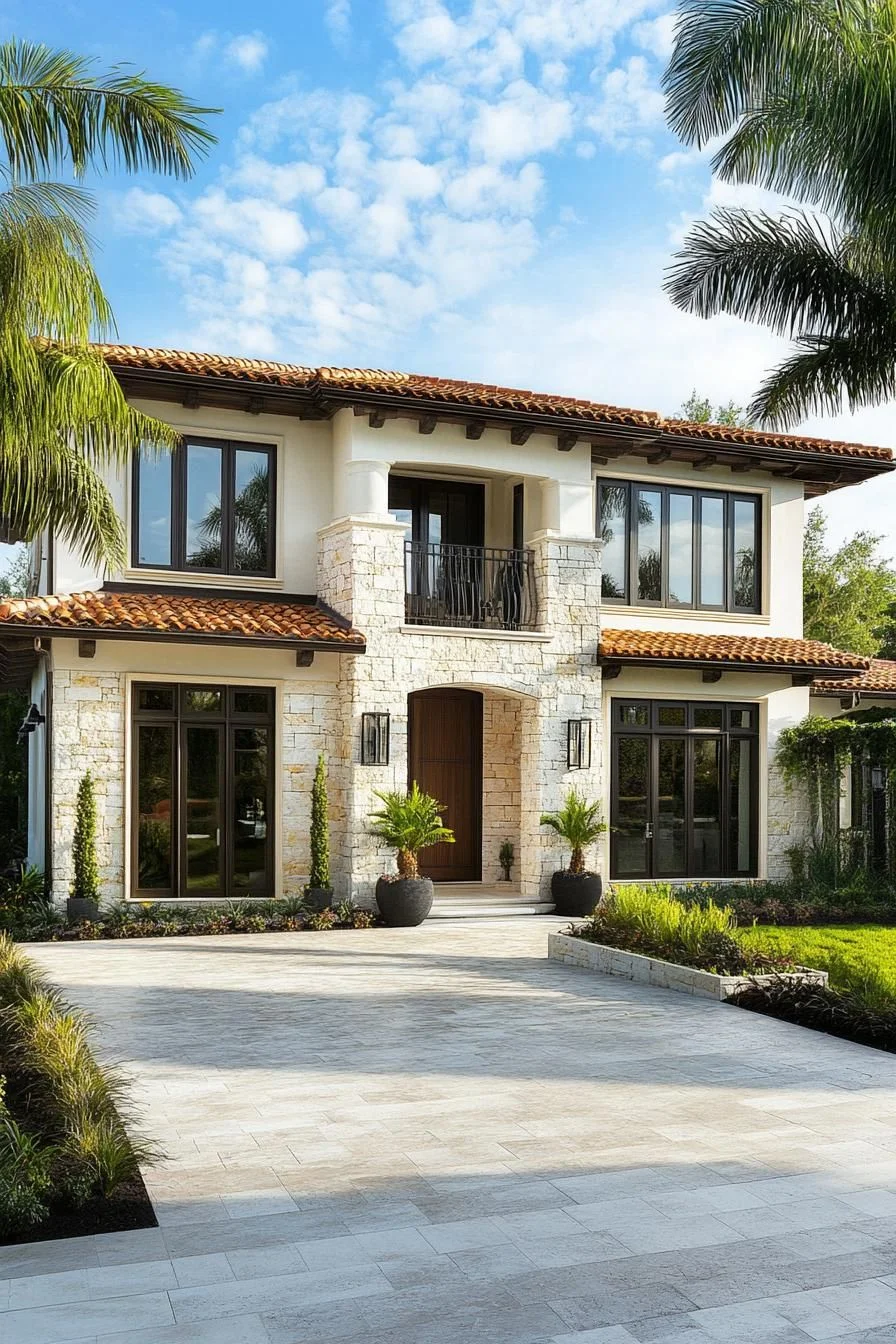 A Tuscan-Style Gem Framed by Palms