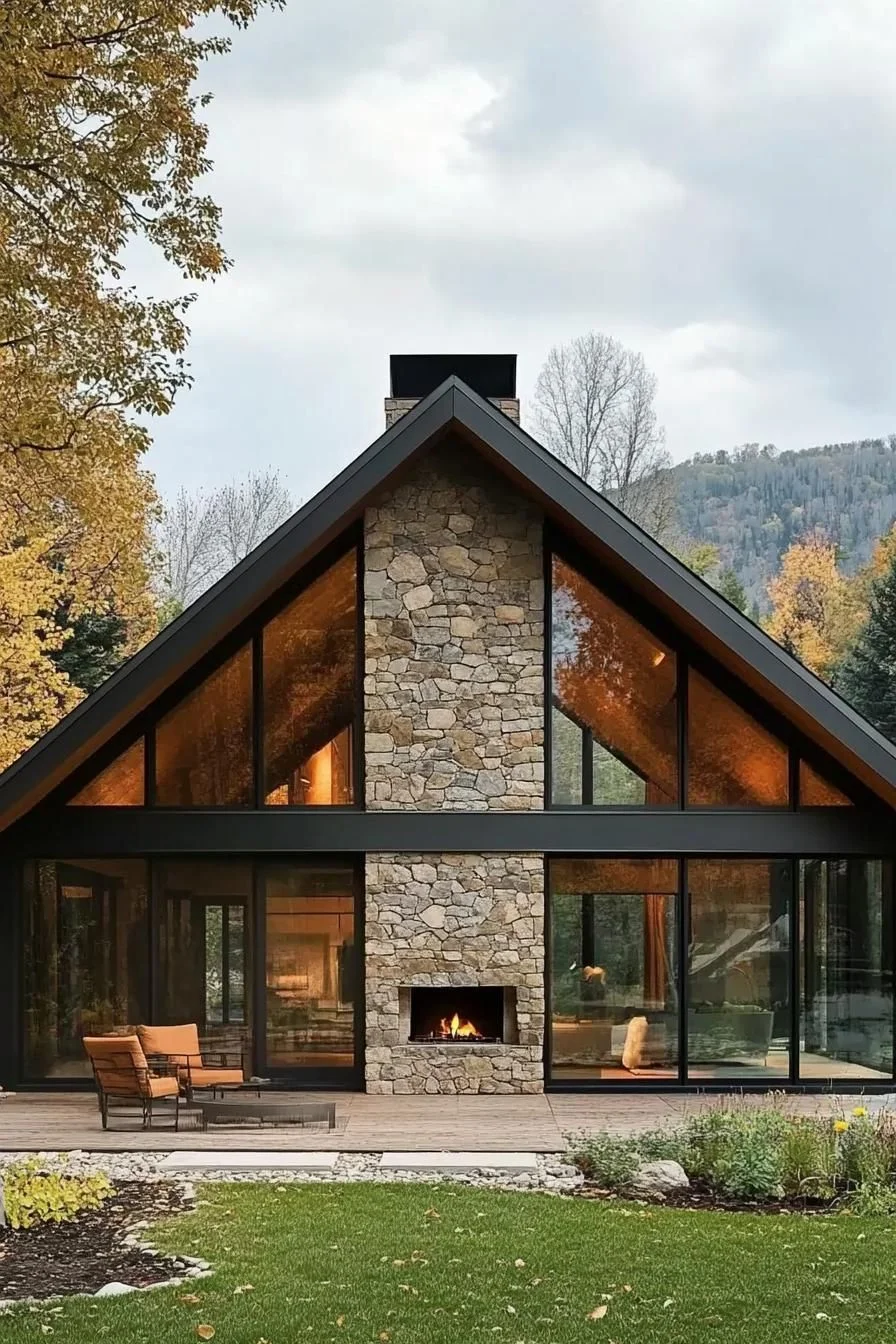 Rustic Gable House With Cozy Interior