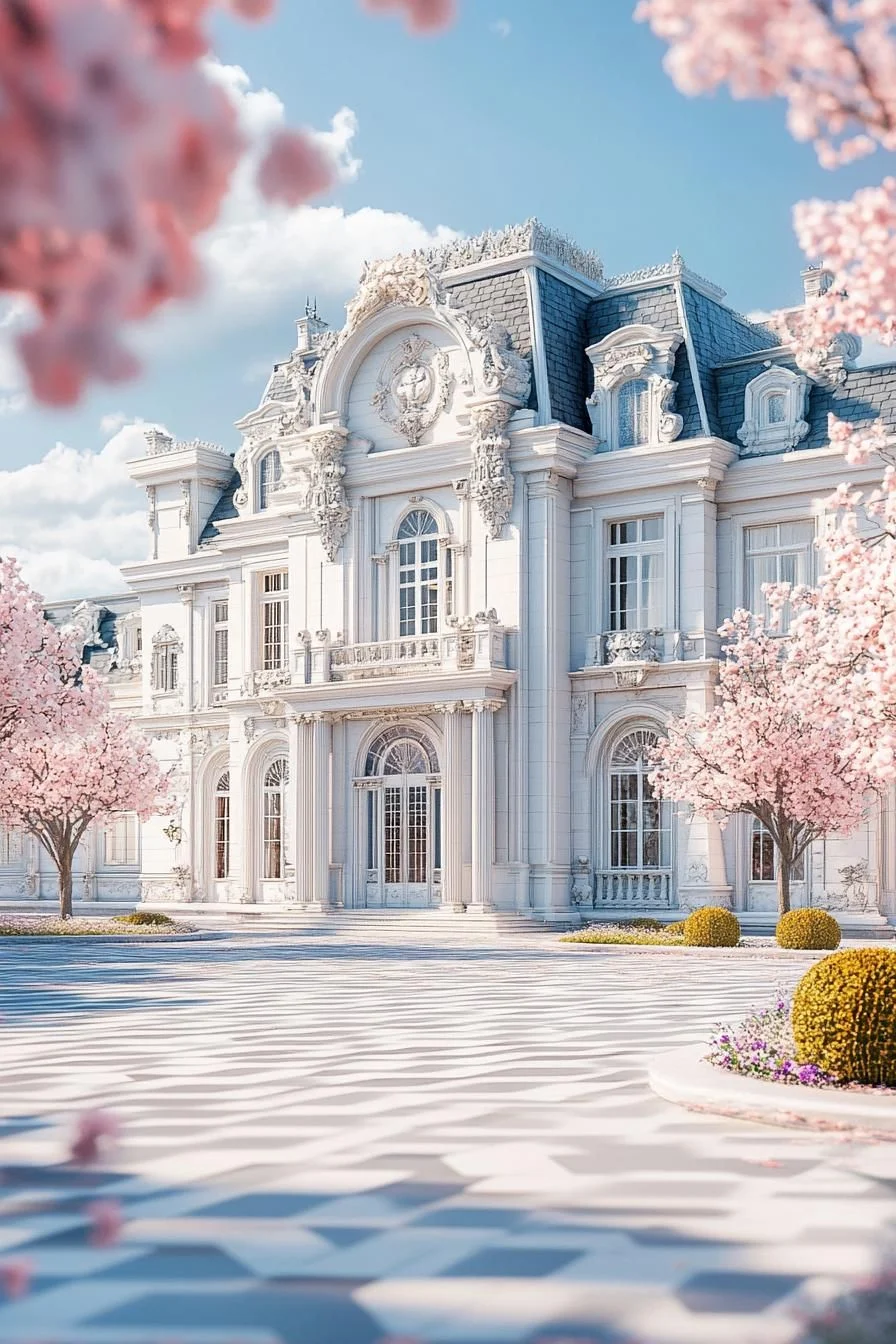 Baroque-Style Home With Blossoming Grounds