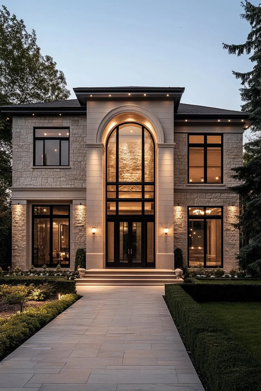 Illuminated Manor With Magical Charm