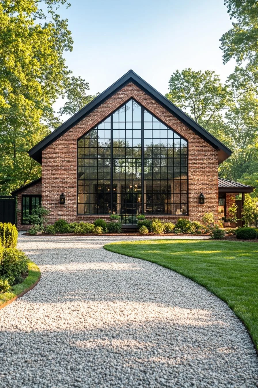 Brick Barn House Set in the Forest