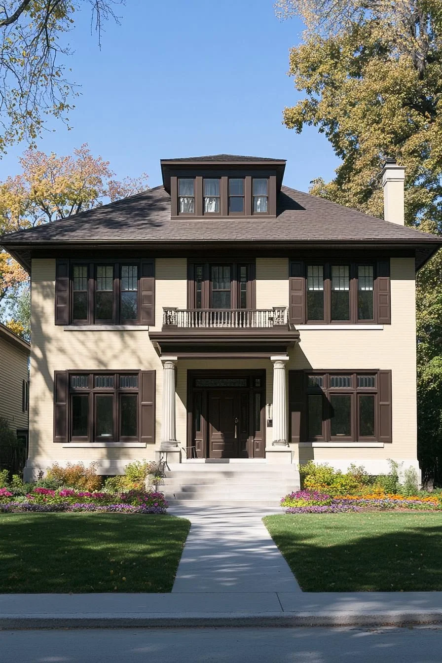 Pillars and Panache in Suburban Elegance