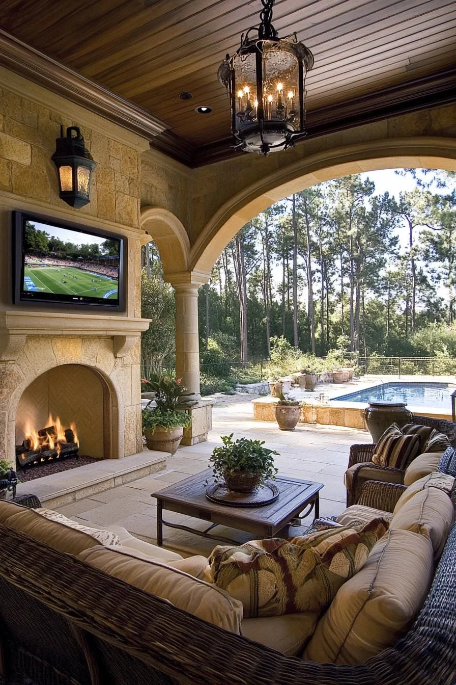 Mediterranean Magic: A Plush Poolside Den