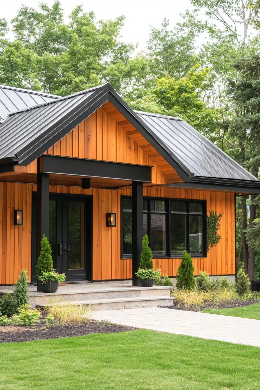 A Modern Bungalow Tucked in Woodland