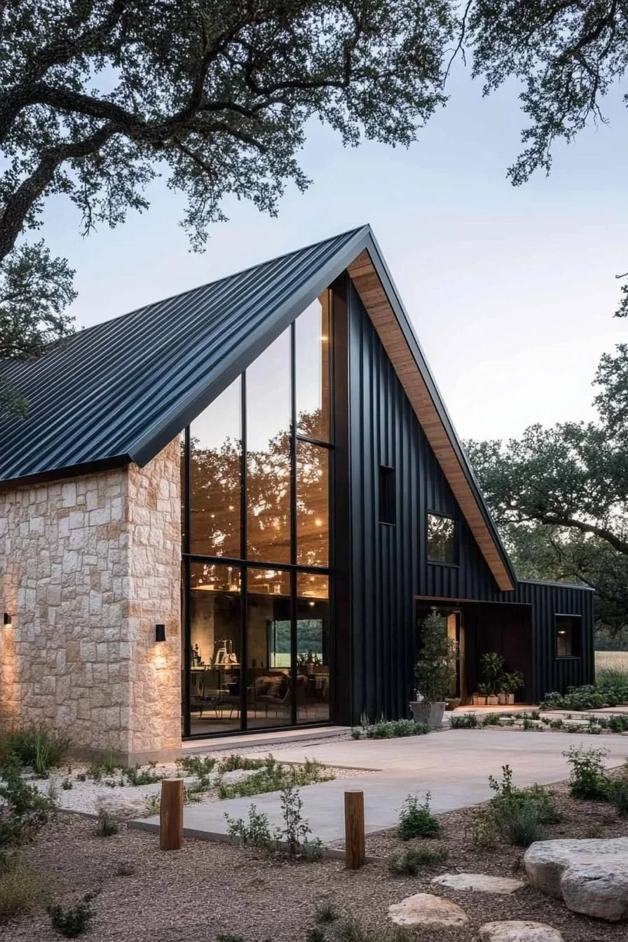 Sharp Angles Paired With Stone and Steel
