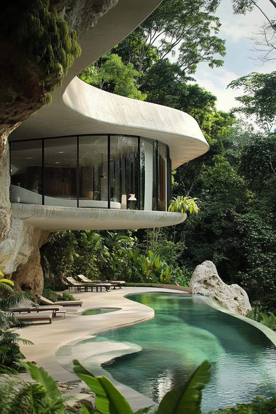 A Cliffside Cascade Cradled by Nature