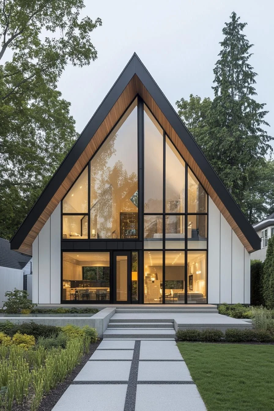 A Bungalow Lodge with Geometric Lines