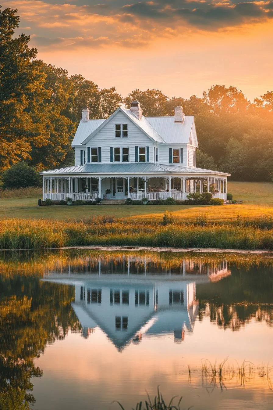 Classic White Victorian Farmhouse