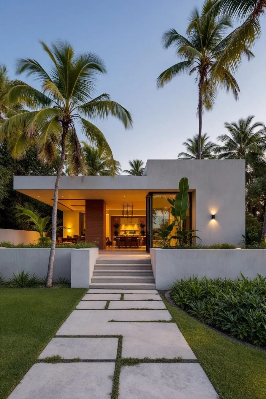 A Palm-Lined Sandy Path Escape