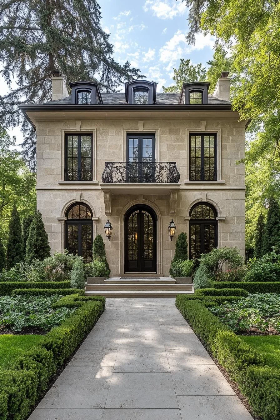 Stone Facade With French Character Details