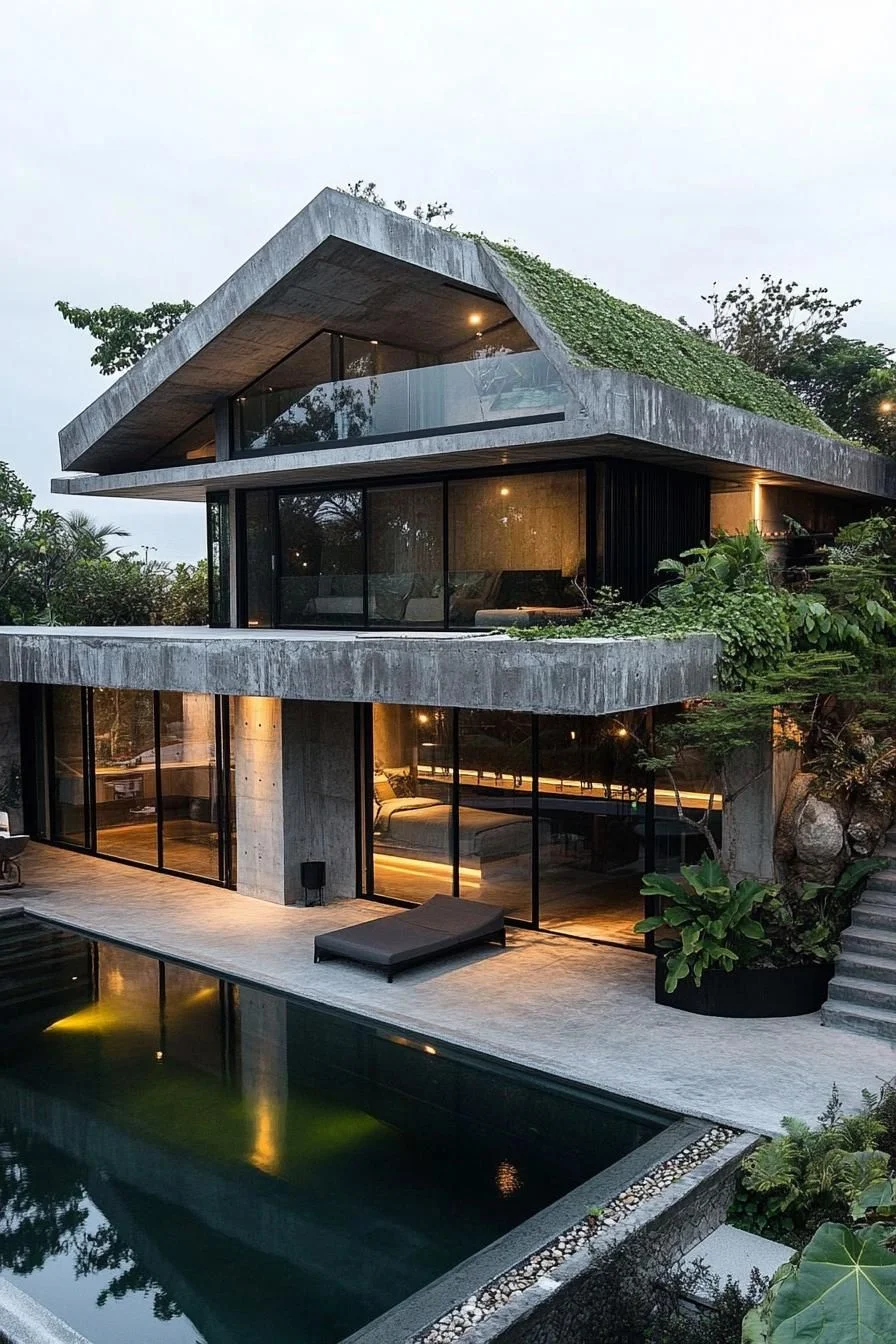 Modernist Marvel Topped With Greenery