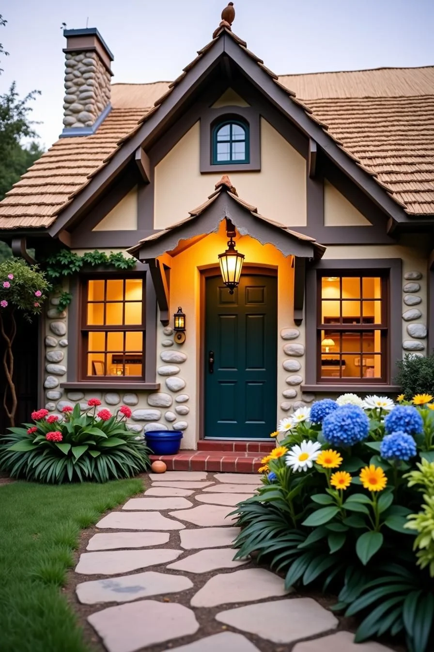 Pebble-Trimmed Cottage Nook