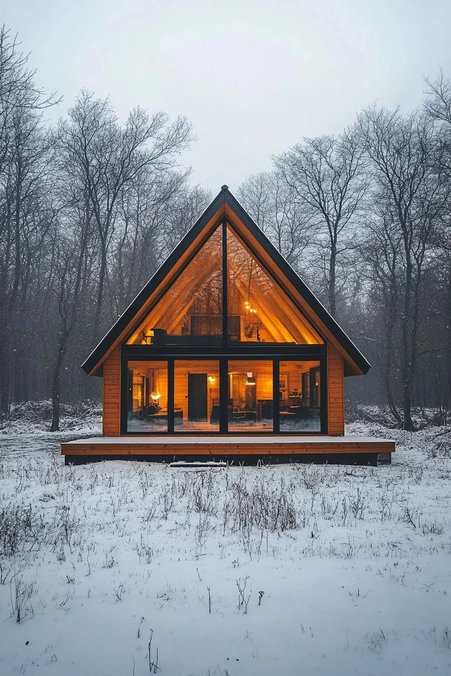 A Cozy Triangular Cabin Escape