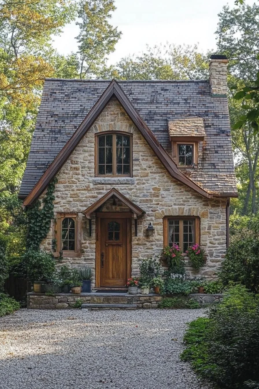 A Whimsical Pebble-Built Clubhouse