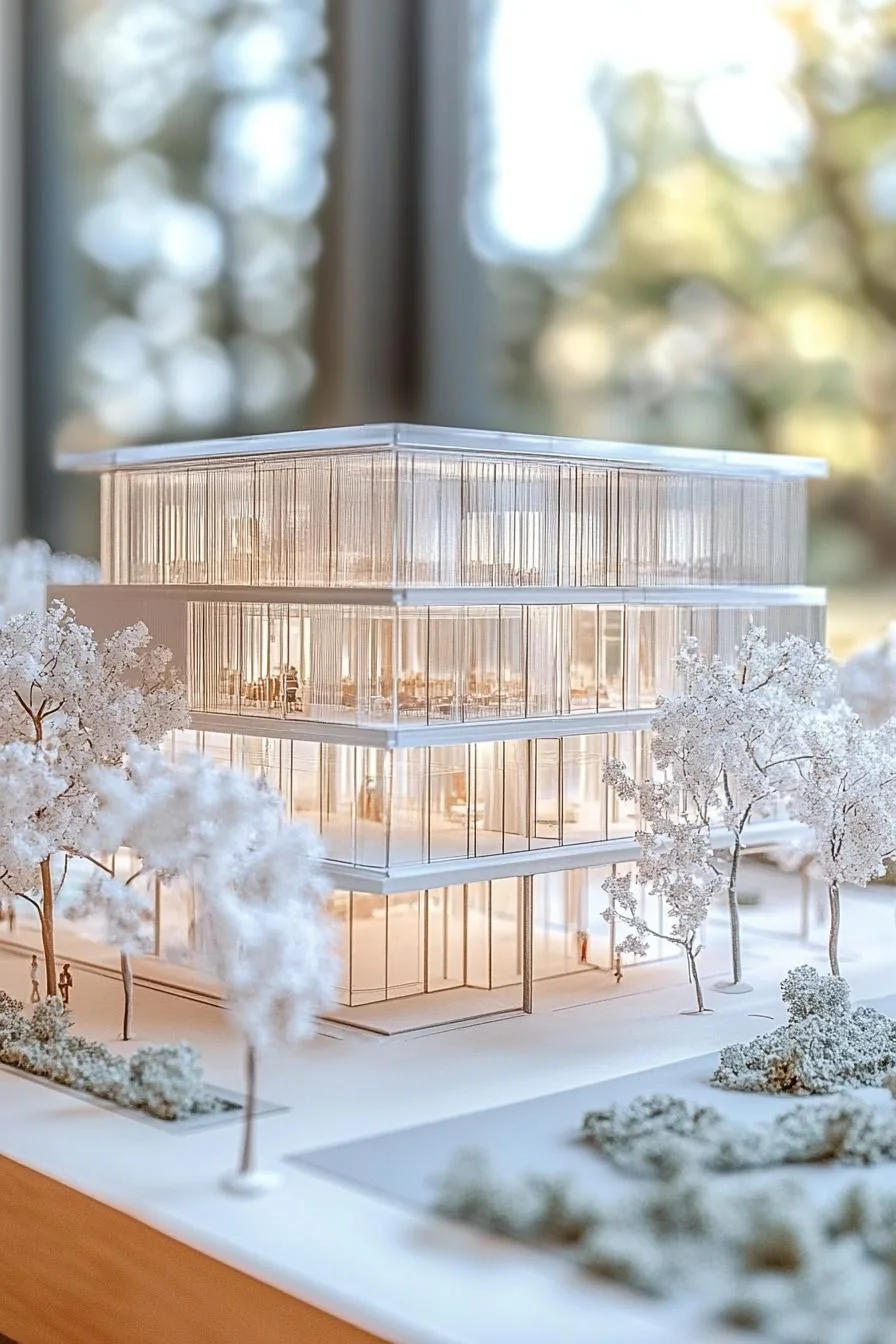Modern Architectural Model With Clean Lines