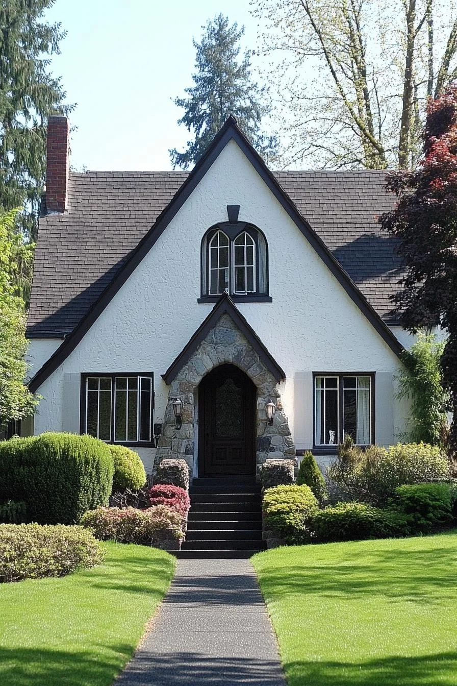 Stone Cottage with Gothic Details