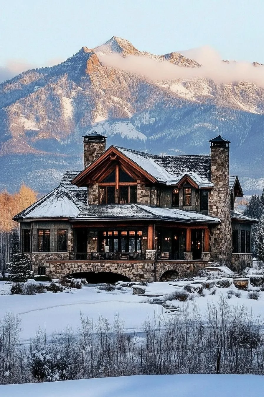 A Stone Manor Rising in the Mountains