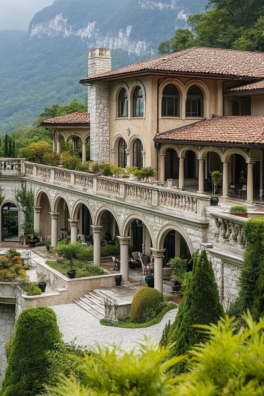 An Italian-Style Villa in the Mountains