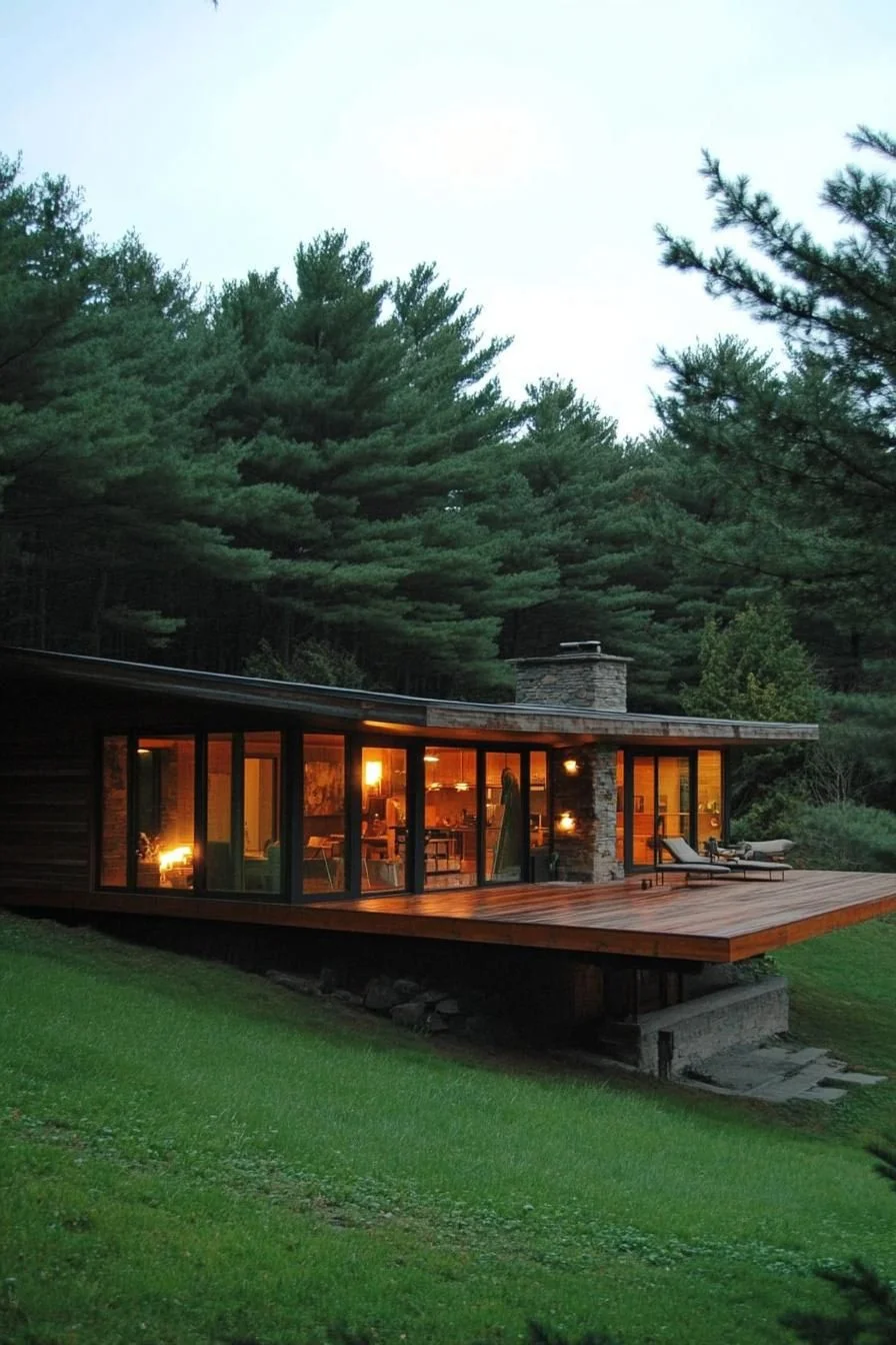 A Glassy Getaway Tucked in the Forest