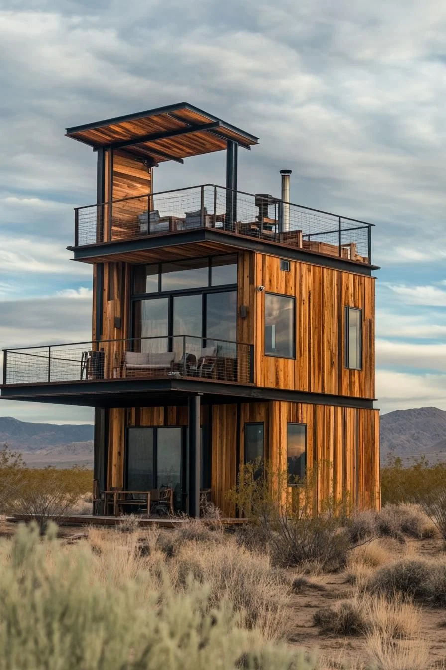 Multi-Level Timber Cabin With Loft - photo 3