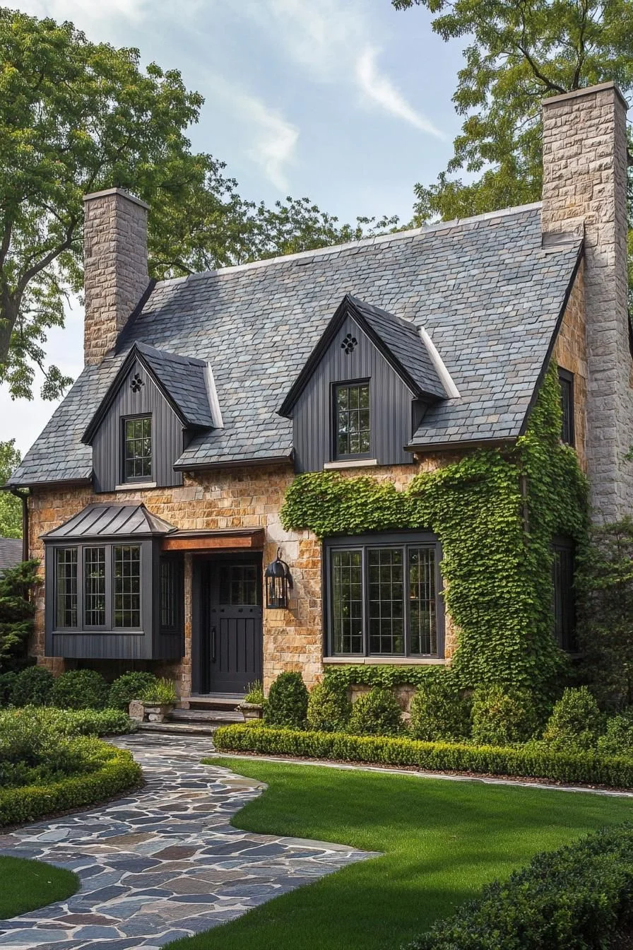 Cozy Stone Cottage Wrapped in Ivy