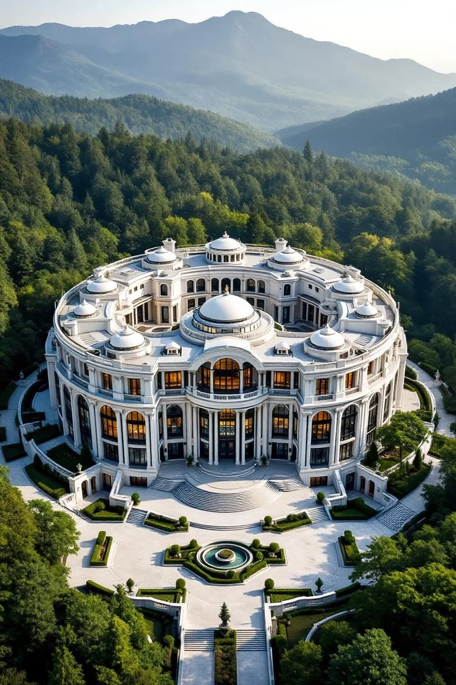 A Colossal Mansion Under Forest Canopy