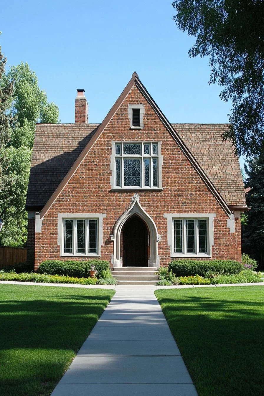 A Brick Ranch With Bold Gable Details