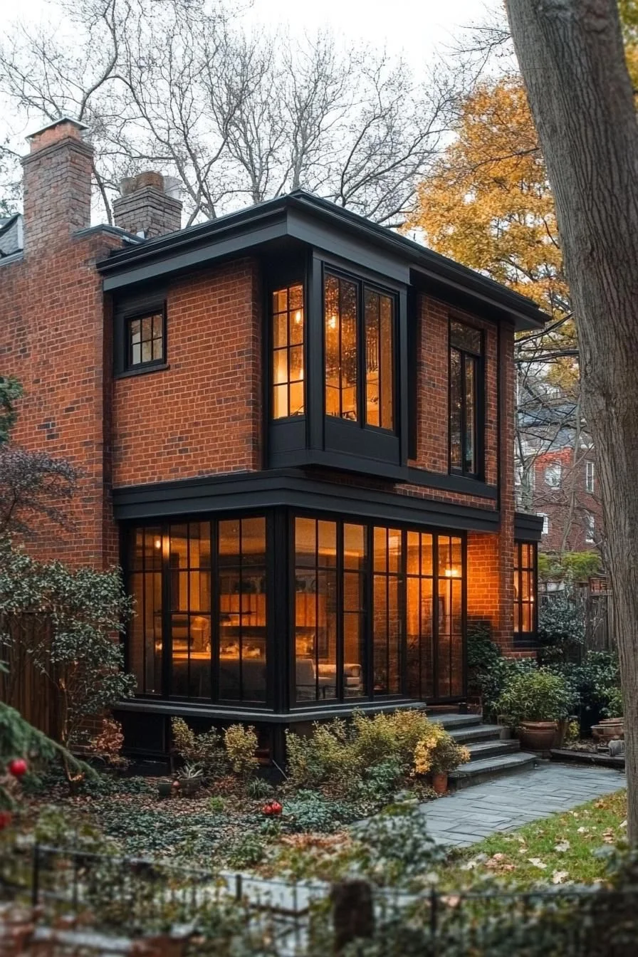 Cozy Brick Facade in the Woods