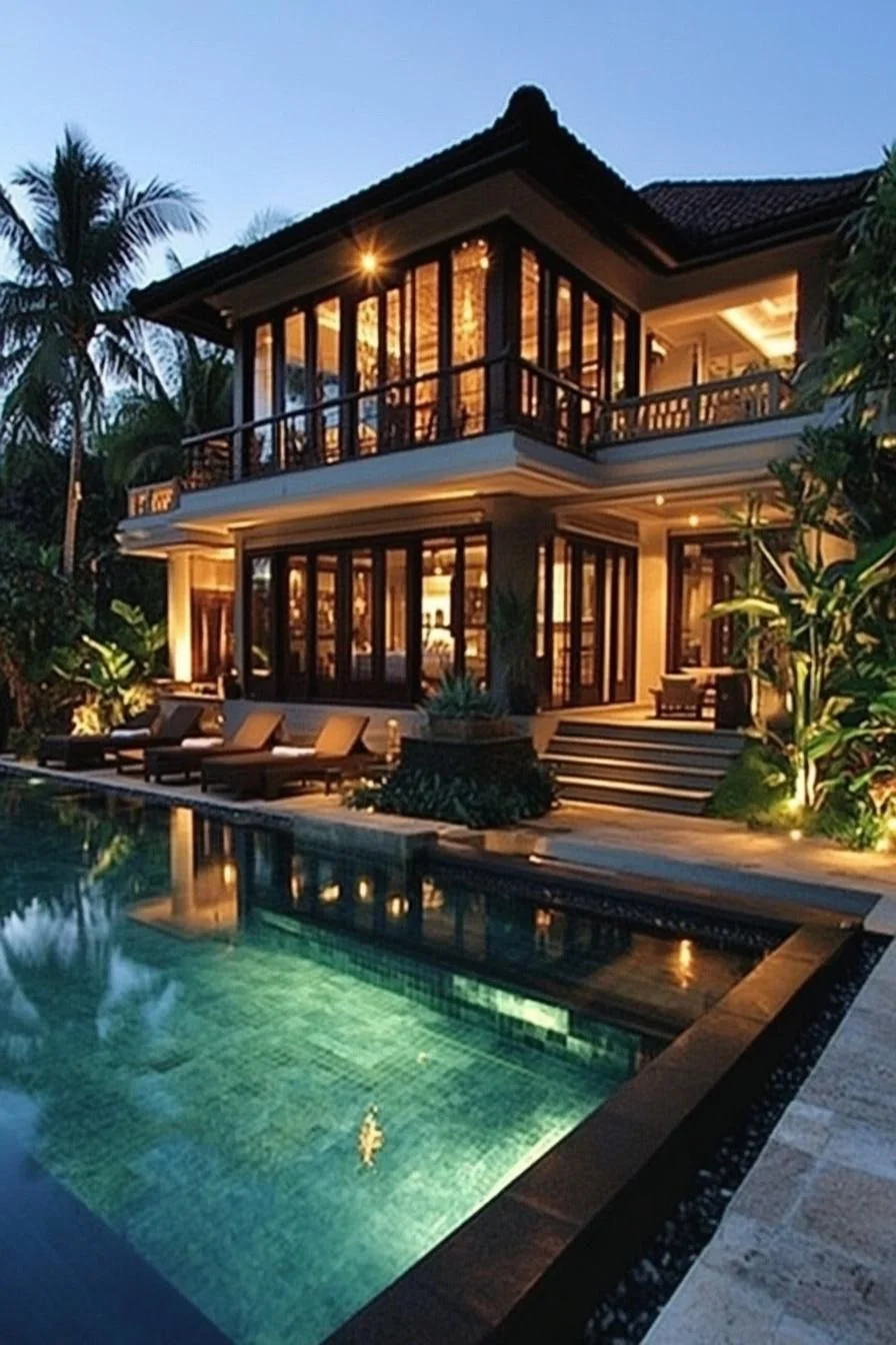 Twilight Tranquility: A Bali Poolside Escape