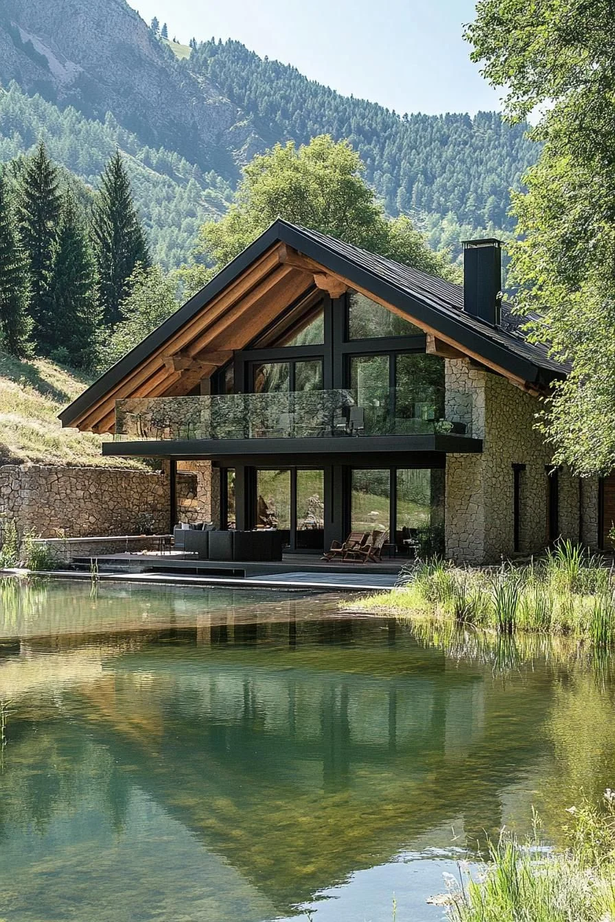 Overhanging Eaves With Exposed Rafters