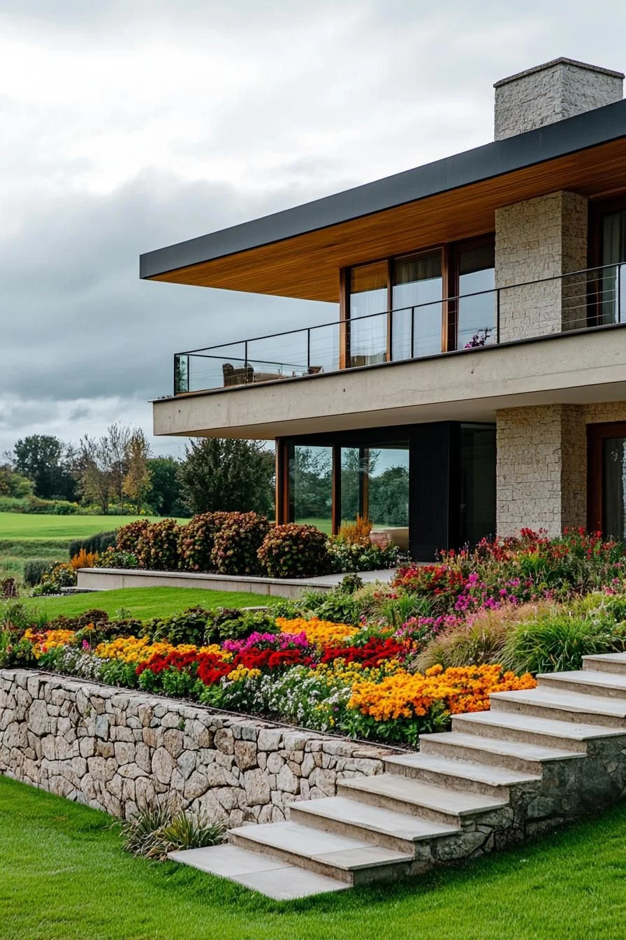Stacked Stone Flower Beds - photo 4