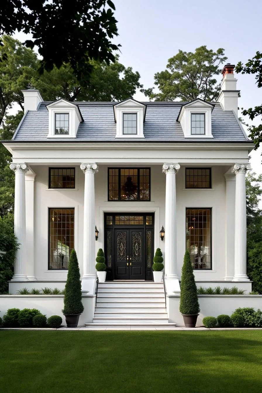Classic Columns Paired with Modern Whimsy