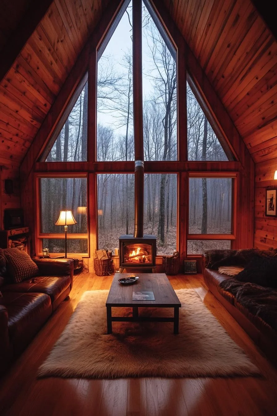 A Wood-Clad A-Frame Cabin
