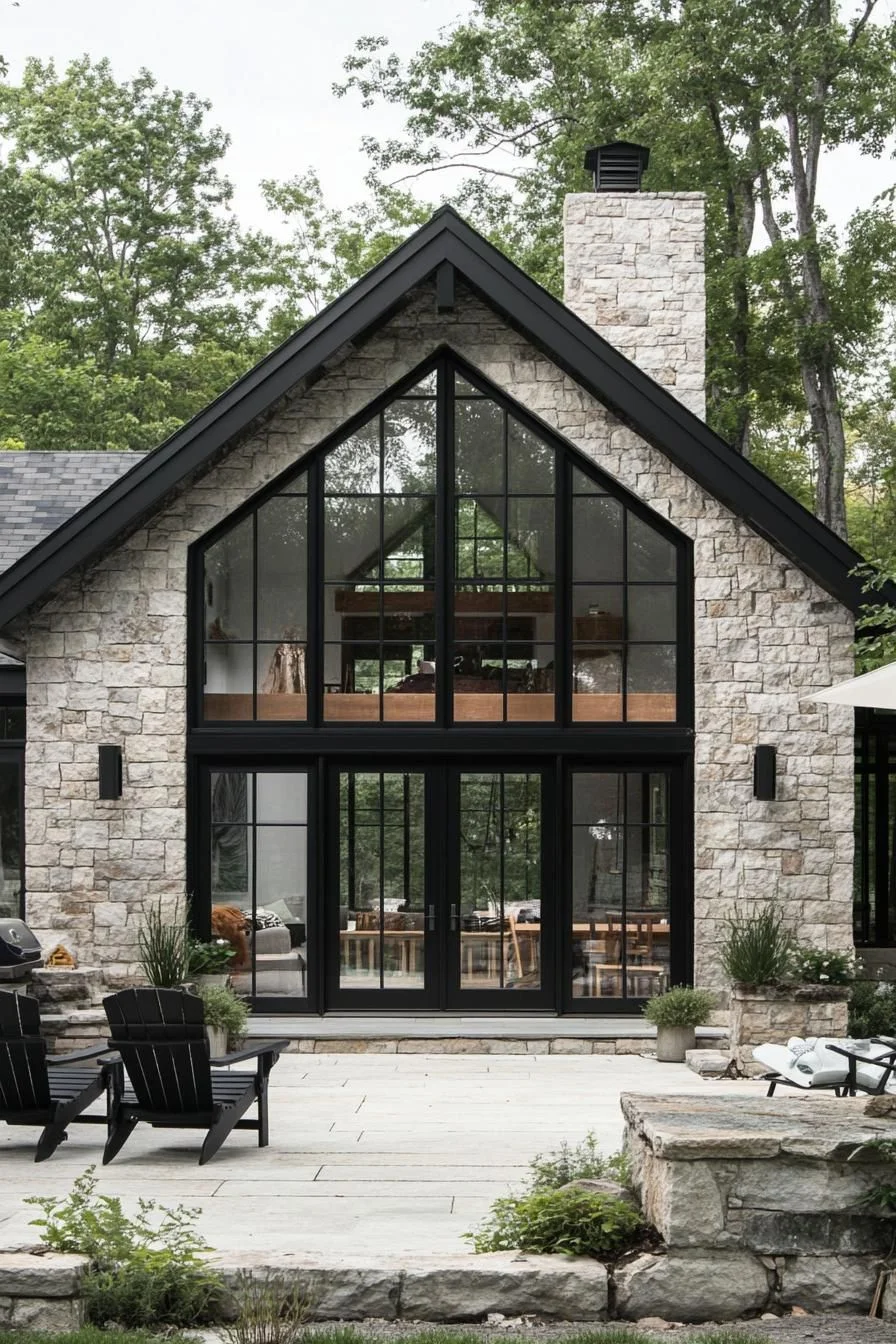 A Modern Retreat Built in Stone