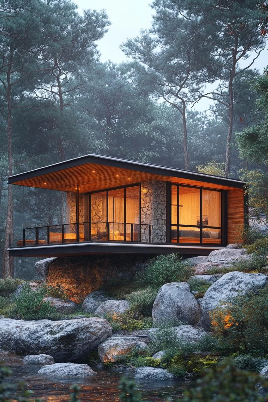 A Cabin Perched With Panoramic Views